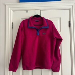 Patagonia Magenta Fleece with Blue Trim
